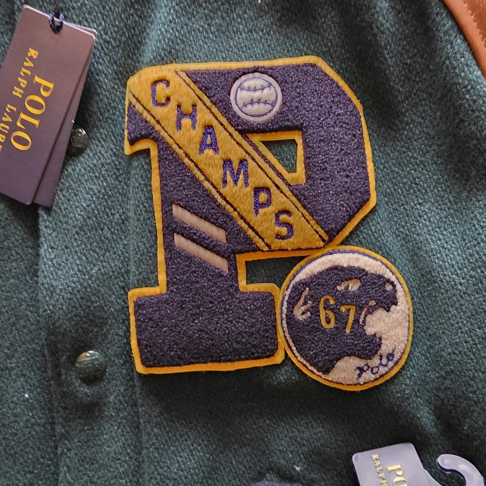Polo Ralph Lauren Varsity Jacket and Beanie Set - Picture 2 of 6